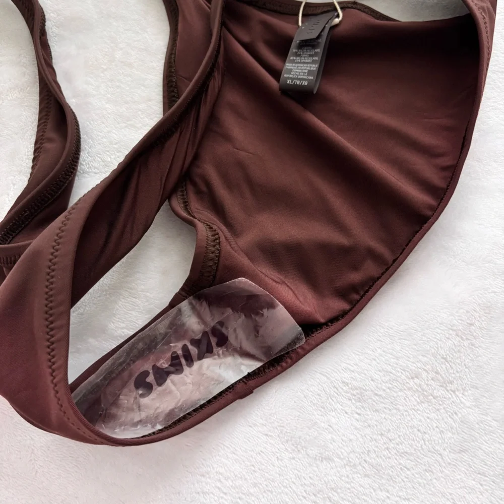 SKIMS Cheeky Tanga Cocoa Bikini Bottom--NWT--XL